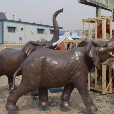 玻璃钢大象雕塑 动物大象雕塑4